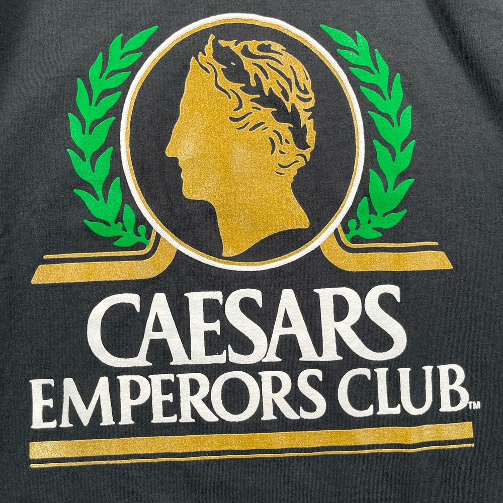 Vintage 90's Caesars Emperors Club Las Vegas Tee Large Single Stitch FOTL Best - Picture 6 of 11